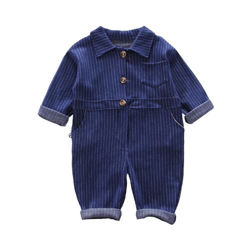 Baby Kid Boys Striped Jumpsuits