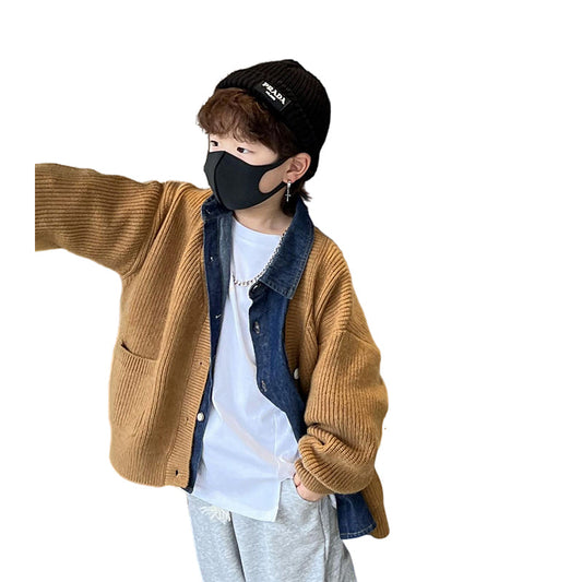 Fashion Baby Kid Boys Solid Color Cardigan