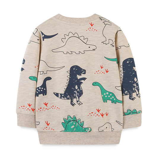 Baby Kid Boys Dinosaur Print Hoodies Swearshirts