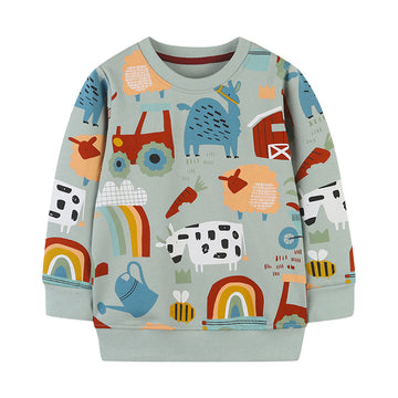 Baby Kid Boys Animals Cartoon Print Tops