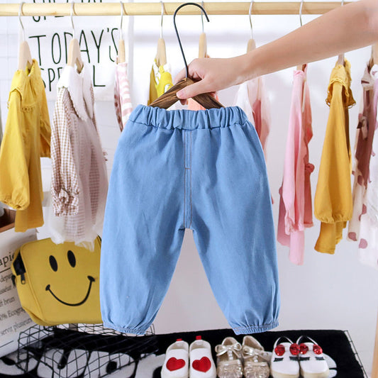 Baby Kid Girls Cartoon Bow Pants