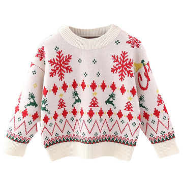 Baby Kid Girls Cartoon Crochet Christmas Sweaters