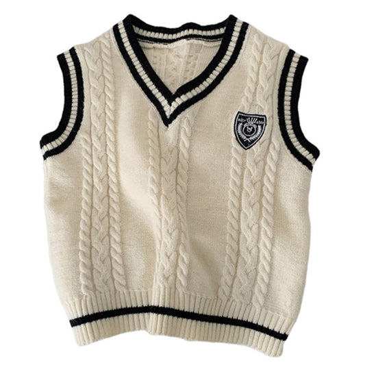 Cute Baby Kid Unisex Embroidered Vests Waistcoats Knitwear