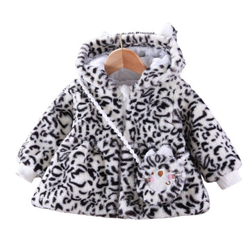 Baby Kid Girls Leopard print Coats