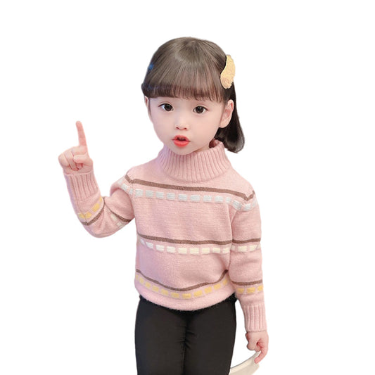 Baby Kid Girls Striped Crochet Sweaters Knitwear