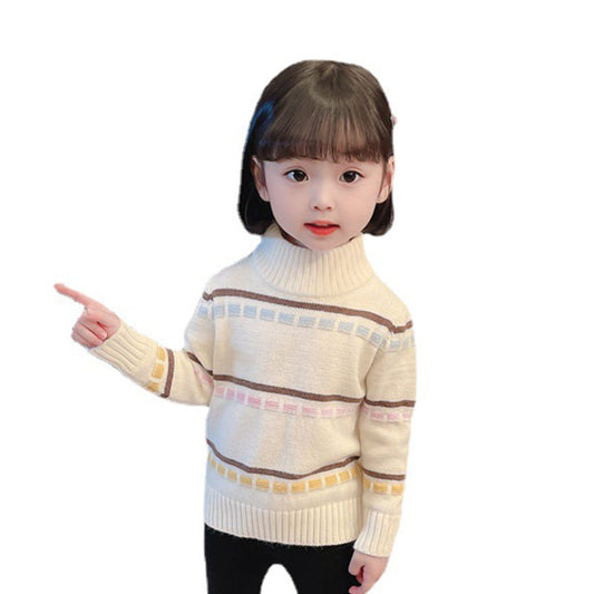 Baby Kid Girls Striped Crochet Sweaters Knitwear