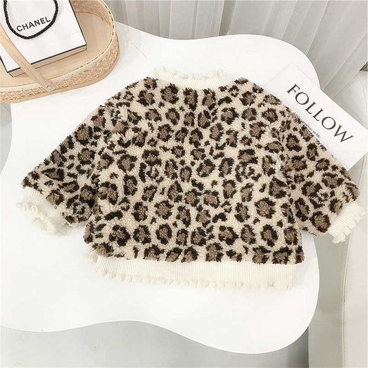 Fashion Baby Kid Girls Leopard print Tops