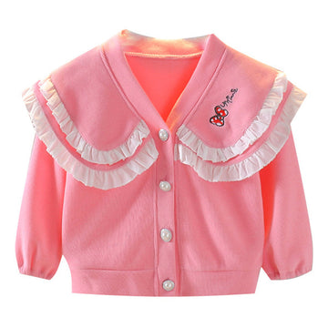 Baby Kid Girls Bow Embroidered Jackets Outwears