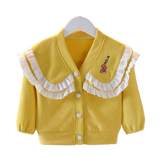 Baby Kid Girls Bow Embroidered Jackets Outwears