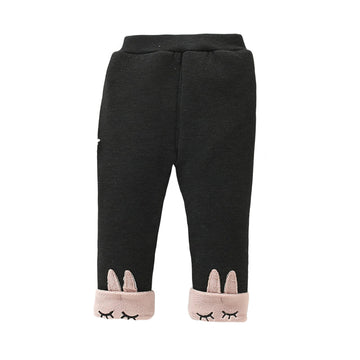 Baby Kid Girls Cartoon Embroidered Pants