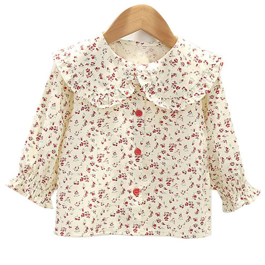 Baby Kid Girls Flower Print Shirts