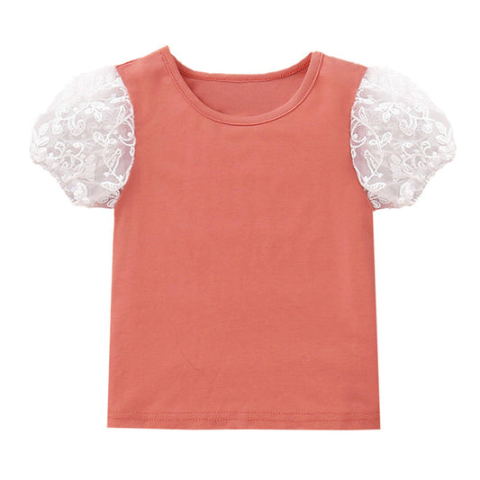 Baby Kid Girls Color-blocking T-Shirts