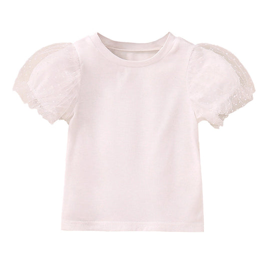 Baby Kid Girls Solid Color T-Shirts