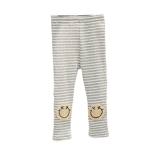 Baby Kid Girls Striped Expression Pants Leggings