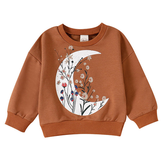 Baby Kid Unisex Flower Print Hoodies Swearshirts