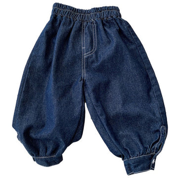 Baby Kid Boys Solid Color Jeans