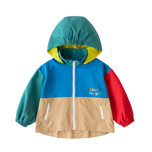 Baby Kid Boys Letters Color-blocking Jackets Outwears