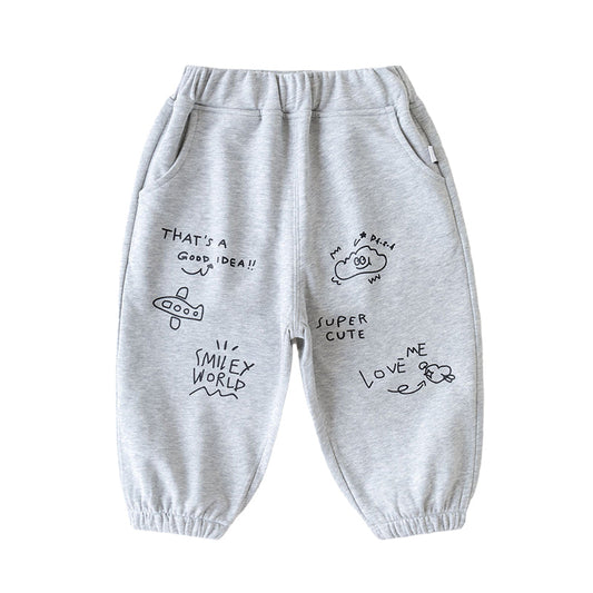 Baby Kid Boys Letters Print Pants