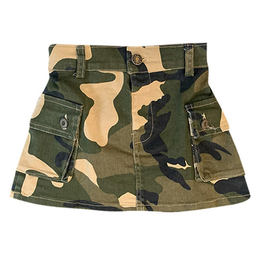 Baby Kid Girls Letters Camo Skirts And Pants