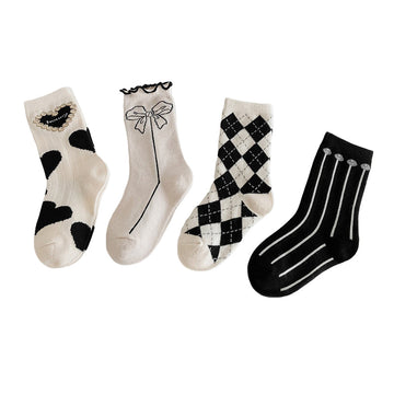 Girls Love heart Bow Accessories Socks