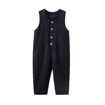 Baby Kid Boys Checked Print Jumpsuits