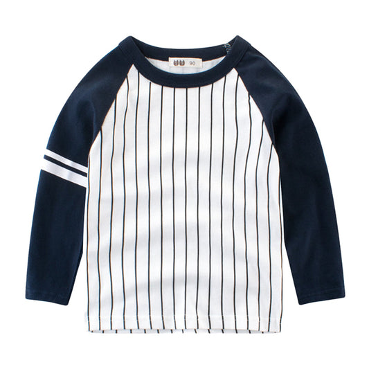 Baby Kid Unisex Striped Color-blocking Tops