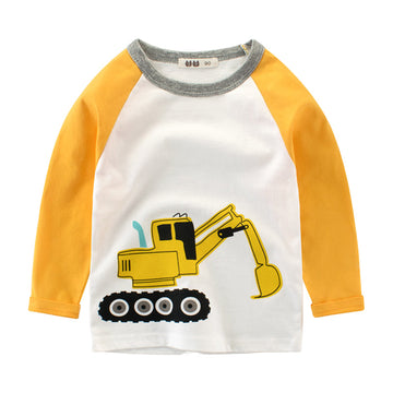 Baby Kid Unisex Color-blocking Cartoon Print Tops