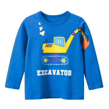 Baby Kid Boys Car Print Tops