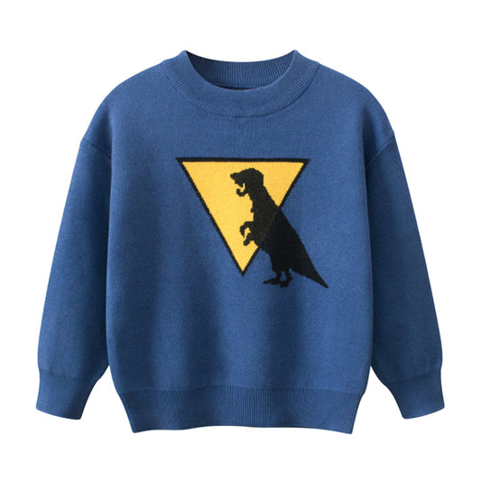 Fashion Baby Kid Boys Dinosaur Sweaters Knitwear