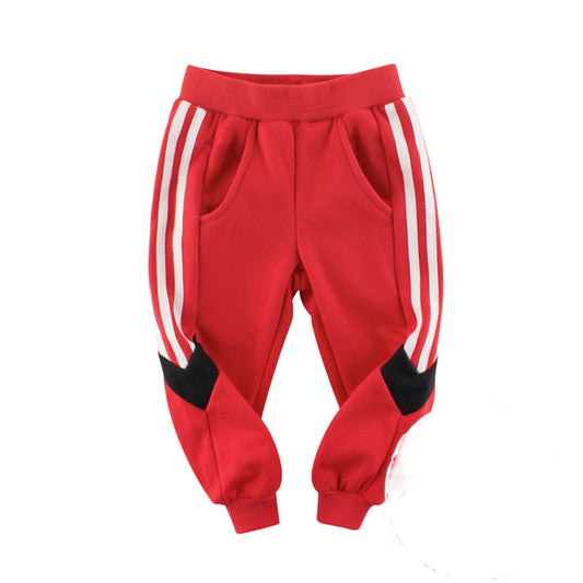 Baby Kid Boys Striped Color-blocking Pants