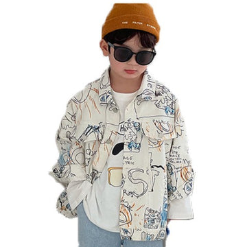 Baby Kid Boys Cartoon Print Jackets Outwears