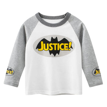 Baby Kid Boys Color-blocking Cartoon Print Tops