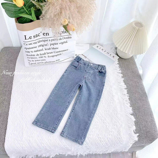 Baby Kid Girls Embroidered Jeans