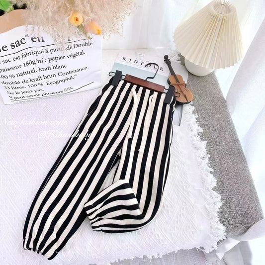 Baby Kid Girls Striped Pants