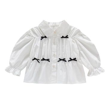 Baby Kid Girls Bow Blouses