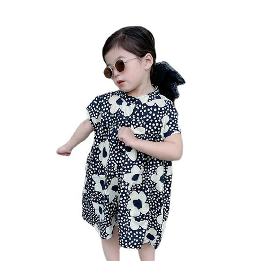 Baby Kid Girls Flower Print Jumpsuits