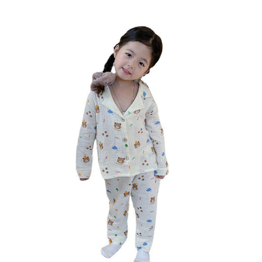 2 Pieces Set Baby Kid Girls Animals Cartoon Print Jackets Outwears And Pants