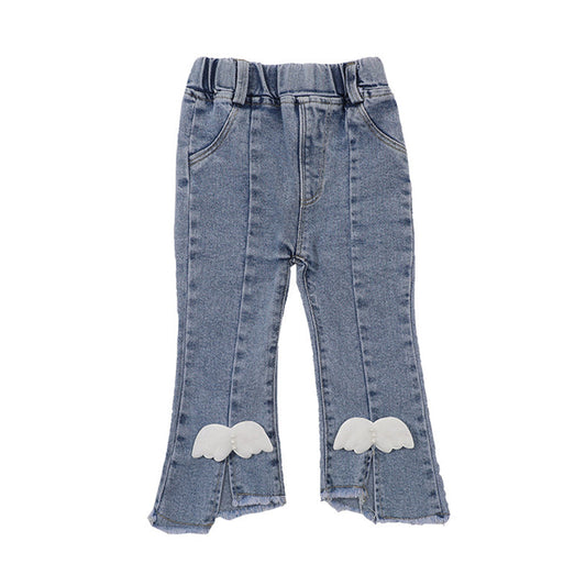 Baby Kid Girls Wings Jeans