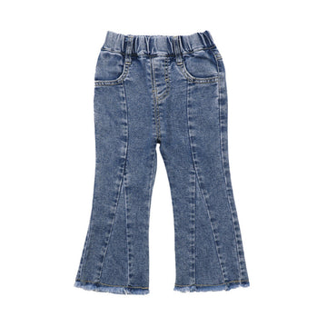 Baby Kid Girls Solid Color Jeans