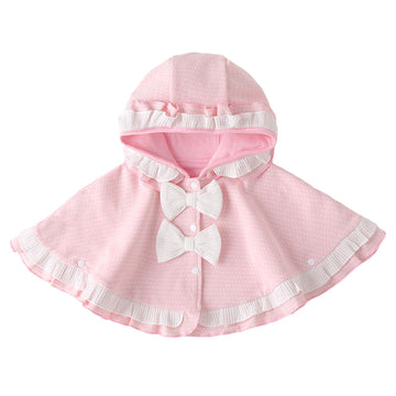 Baby Kid Girls Color-blocking Bow Jackets Outwears