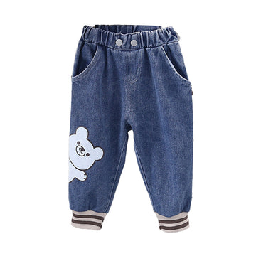 Baby Kid Boys Cartoon Jeans