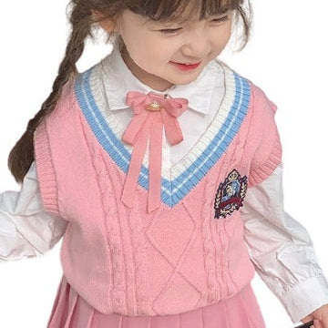 Baby Kid Girls Embroidered Shirts And Crochet Vests Waistcoats And Jackets Outwears And Solid Color Skirts And Dresses