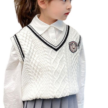 Baby Kid Big Kid Girls Crochet Embroidered Vests Waistcoats