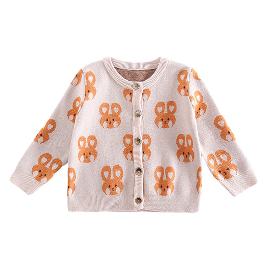 Cute Baby Kid Girls Animals Cardigan Knitwear