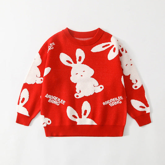 Cute Baby Kid Big Kid Girls Cartoon Sweaters Knitwear