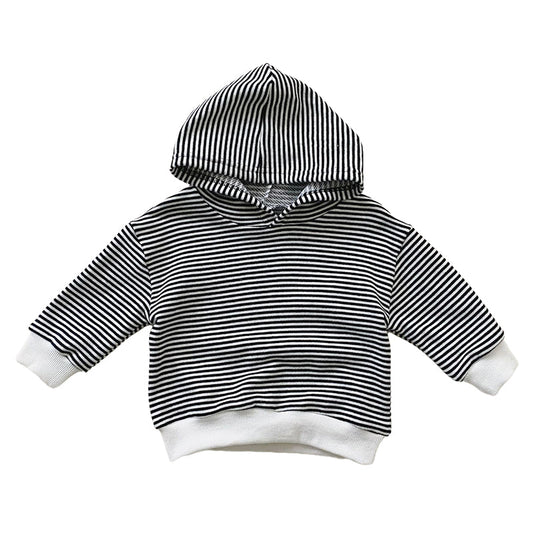 Baby Kid Girls Striped Hoodies Sweatshirts And Solid Color Dresses