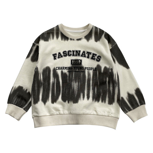 Baby Kid Boys Letters Tie Dye Hoodies Sweatshirts