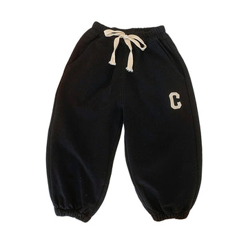 Baby Kid Unisex Embroidered Alphabet Pants
