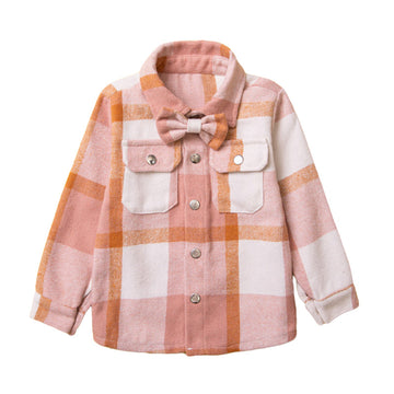 Baby Kid Boys Checked Bow Shirts