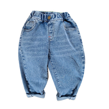 Baby Kid Unisex Color-blocking Pants Jeans